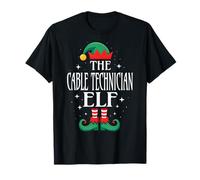 Titre du Poste de Technicien en câblage Elf : Funny Christmas Matching T-Shirt