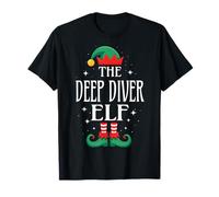 Titre du Poste Deep Diver Elf Funny Christmas Matching Xmas T-Shirt
