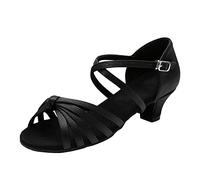 Titre du produit pour bottines pour femme : élégantes avec semelle souple, chaussures de danse latine antidérapantes Linish pour une marche confortable et des pas sûres, Noir , 42 EU