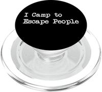 Titre : I Camp to Escape People Sarcastic Camper Apparel PopSockets PopGrip pour MagSafe