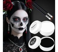 Titre: Maquillage Halloween pour Visage Noir et Blanc - Kit Peinture Visage Professionnel, Maquillage Joker Carnaval Clown Cosplay SFX Corps Peintures Enfant Adulte Femme pour Face Body Paint Oeil