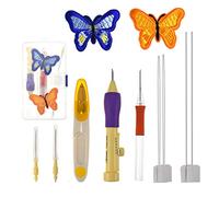 Titre optimisé : kit d'aiguilles à poinçonner pour travaux manuels et loisirs créatifs, kit de stylo à broder avec stylo de poinçonnage magique pour point de croix, point de tricot et couture (kit