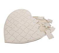 Titre Puzzle en Bois en Forme de Cœur - Alternative personnalisée au Livre d’Or pour Mariage + Message Personnel gravé + déco Artisanale pour événements spéciaux