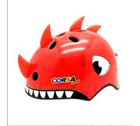 TITST Casque pour Enfants, âgés de 2 à 13 Ans, Casques de Dinosaure 3D Animaux Mignons de Bande dessinée, équipement de Protection Multi-Sport réglable pour Jeunes 19 "-23" Red-S