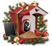 Titto Mangeoire à oiseaux en métal anti-écureuils avec caméra, alimentation solaire pour l'extérieur, identification intelligente de l'IA et capture automatique de vidéos, diffusion en direct 2K