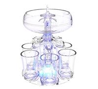Titulaire Boisson Outil Jeux avec 6 Tasses pour Remplissage Liquides Cuisine Vin Diviseur Portable Home Bar Cocktail Shot Distributeur Alcool,Luminous