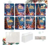 Titulaire d'argent en espèces, cartes de Noël | Bonhomme de neige Dragon 8 pièces cartes d'argent titulaires d'argent, décorations de Noël en espèces Fournitures de Noël avec, B, Consulte la