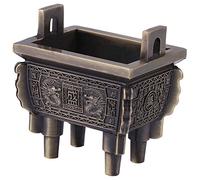 Titulaire de brûleur d'encens vintage chinois traditionnel en bronze, encensoir Ding pour bureau maison hôtel tea house usage bouddhiste