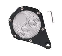 Titulaire de disque d'impôt en aluminium : écran d'étiquette de permis, cadre de moto | Cas de document Hexagon avec lé, titulaire de cartes pour scooter cyclomoteur de vélo de Tier, Noir