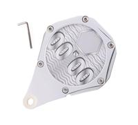Titulaire de disque d'impôt en aluminium : écran d'étiquette de permis, cadre de moto | Cas de document Hexagon avec lé, titulaire de cartes pour scooter cyclomoteur de vélo de Tier, Argenté