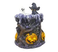 Titulaire de la bougie fantôme | Spooky Resin Witch Candlestick | Scary Halloween Décoration de chauffe-plat pour les fêtes de Noël, maison hantée, maison d'ornements de bureau créatif