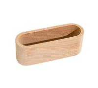 Titulaire de la carte de visite Boîte à cartes de visite en bois de hêtre et noyer noir Boîte de rangement de bureau en bois massif Porte-cartes de visite for bureau d'affaires Porte-cartes de visite