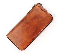 Titulaire de la Carte de Visite en Cuir véritable Hommes Portefeuille en Cuir Portefeuille Longue Pochette Portefeuille Hommes Bourse Porte-Monnaie Homme Portefeuille Porte-Monnaie Porte-Carte (Color