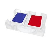 Titulaire de la carte renouvelable,Plateau porte-cartes rotatif transparent double pont pivotant pratique et robuste, plateau pour jeux fête, adultes