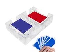 Titulaire De La Carte Renouvelable,Porte-Cartes Rotatif Transparent Double Pont - Porte-Cartes Pivotant, Plateau De Cartes À Jouer, Robuste Et pour Et Adultes, Tables De Poker