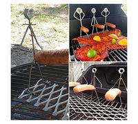 Titulaire du bois de chauffage BONFIRE PITRY PIT PIT MINI Camping en plein air pliable en acier inoxydable en acier inoxydable maille de bois de chauffage Burn Stand Stand Frocing Grille en bois