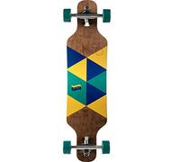 TITUS Longboard Triangle DT pour enfant Marron/bleu/jaune 8,25 cm