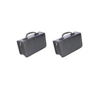 Tityvirnix Étui de rangement pour CD, livret avec fermeture éclair, sac de rangement pour le bureau et la maison audio, Lot de 2 (noir), 29.5cmx16cmx9.8cm, comme description