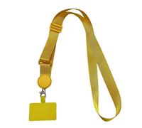 Tityvirnix Lanière universelle pour téléphone portable - Patch bandoulière réglable - Cordon anti-perte pour téléphone portable - Jaune
