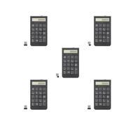 Tityvirnix Lot de 5 pavés numériques noirs 2,4 G avec affichage numérique pour ordinateur comptable finance