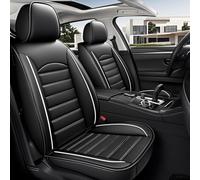 TIUEO Housse Protection Siege Voiture pour 5 Seats Peugeot Bipper Tepee 2008-2017 Cuir Ensembles de Housses de Siège Nonslip Respirant Housses de Siège Interieu Accessoire,D-Black and White
