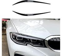 TIUEO Lot de 2 Sourcils de Phares de Voiture Couverture de Phare de Voiture Sourcils de Phare Extérieurs Assemblage Paupière pour BMW 3 Series G20 2019+ 320i 325i 330i,1 Pair Glossy Black