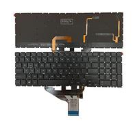 Tiugochr Clavier de rechange pour ordinateur portable HP OMEN 15-DC 15-DH 15T-DC 17-CB 15-DC0153TX 910300194350 TPN-Q211 TPN-C144 TPN-C143