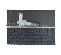 Tiugochr Clavier rétroéclairé de rechange pour ordinateur portable HP OMEN 15 2020 15-EN 15-EK 16-B 16-C 15-EN0010CA 15-EK0019NR 15-EN0013DX 15-EN0023DX TPN-Q238 TPN-Q236 10