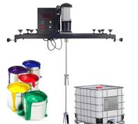 Tiuheyo Mélangeur électrique cuve IBC 980 W avec hélice Repliable, mélangeur de Peinture dissolvant dencre, capacité 1000 L, Arbre en Acier Inoxydable