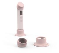 TIUIHU Support de base à ventouse en silicone rose avec étui pour Medicube Booster Pro, support antidérapant pour appareil de soins de la peau, organisateur stable de comptoir