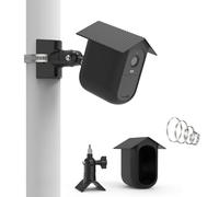 TIUIHU Support de montage pour appareil photo Arlo Essential 2 HD XL - Avec coque en silicone étanche et support de mât - Pour caméra de surveillance extérieure Wi-Fi Arlo Essential 2 HD XL