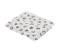 Tiuimk Couverture en mousseline de coton - Imprimé alphabet - Couverture multi-usage pour bébé, Couverture Enfant pour toutes les saisons