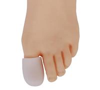 Tiuimk Embouts d'orteils en silicone de taille moyenne - Soulage les blessures aux orteils, résistant aux odeurs (blanc laiteux)