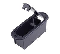 Tiuimk LJ-01 Couvercle de compartiment de batterie 9 V pour micro actif de guitare basse - Montage plat, sans fil à l'intérieur Noir