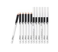 Tiuimk Lot de 12 crayons de maquillage imperméables pour fard à paupières, eyeliner, blanc