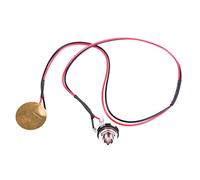 Tiuimk Micro piézo pré-câblé en cuivre et céramique pour guitare Cigar Box - 27 mm de diamètre