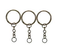 TIVAS 50pcs Porte-clés Porte-clés Rond Fendu Porte-clés Porte-clés avec Anneau de Saut pour Porte-clés pendentifs Bijoux à bricoler soi-même Faisant des Accessoires