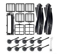 Tivcroxs Kit d'accessoires de rechange compatible avec aspirateur robot Shark ION, comprend 2 brosses à rouleau principales, 5 filtres, 10 brosses latérales, 2 pré-filtres