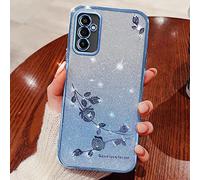 Tivenfezk Nadoli Bling Fleur Coque pour Samsung Galaxy S20 FE,Élégant Très Mince Brillant Gradient Doux Diamant Placage Cadre Paillette Strass Silicone Housse Étui de Protection
