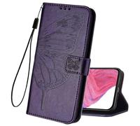 Tivenfezk Nadoli Coque pour Vivo Y76 5G,Antichoc Housse étui en Cuir PU Flip Case Portefeuille à Rabat Papillon Fleur Porte Carte Fermeture Magnétique