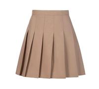 Tivifox Jupes de tennis plissées taille haute pour femmes et filles - Jupe trapèze pour uniforme scolaire, athlétique - Jupe-short de golf avec short - Taille 2T à 4XL, champagne, Taille S