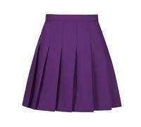 Tivifox Jupes de tennis plissées taille haute pour femmes et filles - Jupe trapèze pour uniforme scolaire, athlétique - Jupe-short de golf avec short - Taille 2T à 4XL, violet, 8 ans