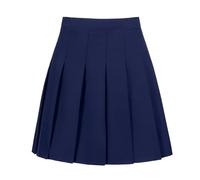 Tivifox Jupes de tennis plissées taille haute pour femmes et filles - Jupe trapèze pour uniforme scolaire, athlétique - Jupe-short de golf avec short - Taille 2T à 4XL, bleu marine, Taille S