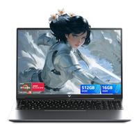 Tivique Ordinateur Portable 15,6" FHD, 16 Go de RAM, 512 Go SSD, Processeur N95 (jusqu'à 3,4 GHz), Wi-FI 5, Bluetooth 5.0, USB 3.2 * 3, Batterie de 5000 mAh - Idéal pour Le Bureau et Les Études