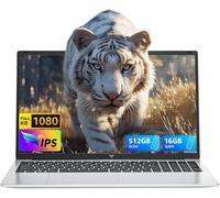 Tivique Ordinateur Portable 15,6" FHD - Processeur Alder Lake-N95 (Jusqu'à 3,4 GHz), 16GB DDR4 512GB SSD, WiFi 5, BT 5.0, HDMI, Batterie 5000mAh - Idéal pour Le Bureau