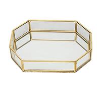 Tivkzuni Octagonal Storage Tray | Gold Jewelry Box/Dessert Stand