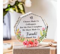 Tivleed Cadeaux de retraite pour femme, cadeaux de retraite, cadeaux de départ pour femme, souvenir unique en acrylique pour collègues amis, décoration de bureau octogonale