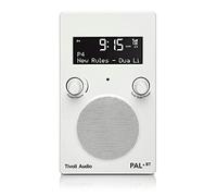 Tivoli Audio PAL+BT - Radio Reveil Vintage Rechargeable 16H de Batterie - Enceinte Bluetooth Portable Retro avec écran LED - Poste Radio Design Dab+/FM avec télécommande - Résistant à l'eau (White)
