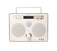 Tivoli Audio SONGBOOKS Max - Enceinte Design Portable Autonomie 10h - Enceinte Bluetooth Puissante 50W - Haut Parleur Exterieur Etanche - Préampli Intégré pour Guitare et Platine Vinyle - Beige