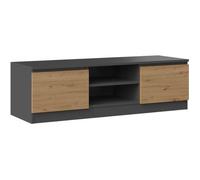 TIVOLI - Meuble TV style moderne - 120x40x36cm - 2 niches + 2 portes - Rangement matériel télé/audio